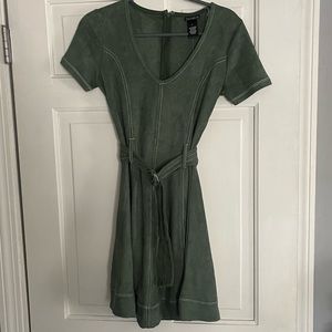 Olive Green Mini Dress